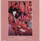 Peter Max Brown Lady with Vase Vintage 1982 Art Ad Advert Advertisement