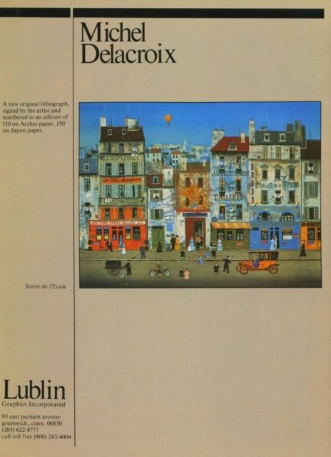 Michel Delacroix Sortie de l'Ecole 1982 Art Ad Advertisement