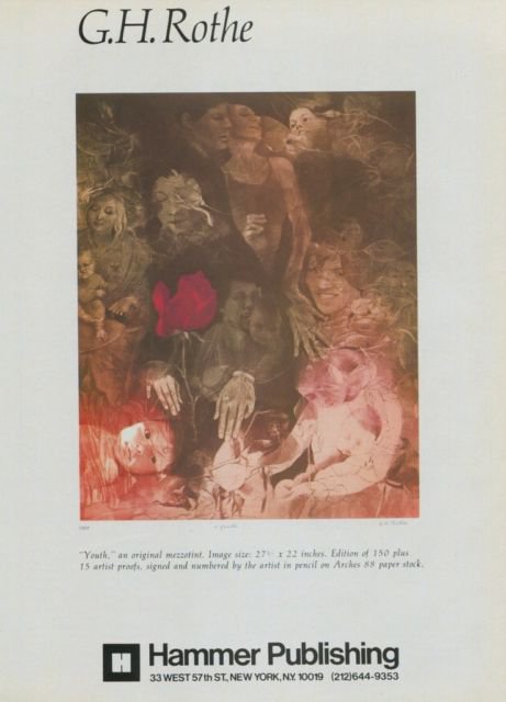 G. H. Rothe Youth Vintage 1982 Art Ad