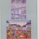 Fanch Vintage 1982 Art Ad Place du Marche Spring Snow