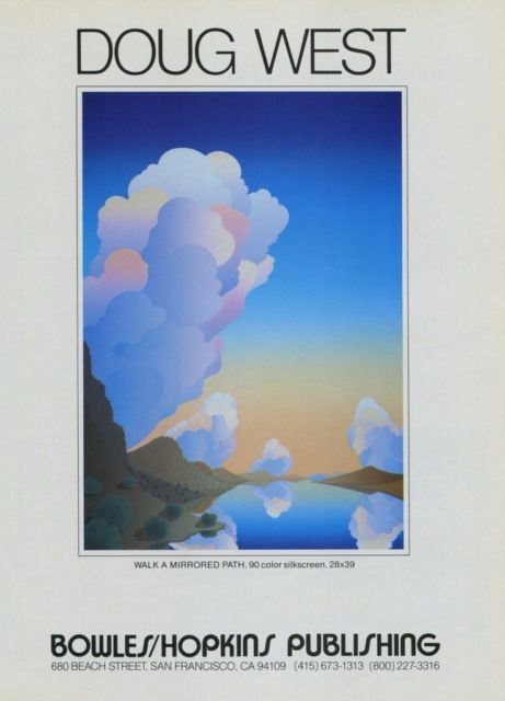 Doug West Walk a Mirrored Path Vintage 1982 Art Ad Advert