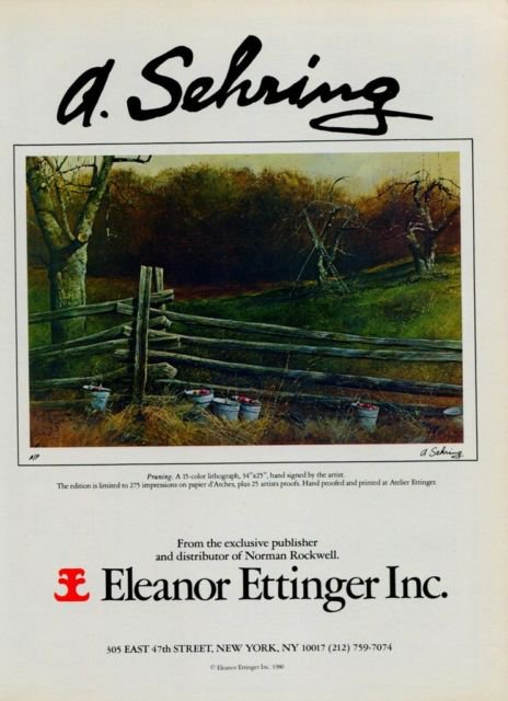 A. Sehring Pruning Vintage 1981 Art Ad