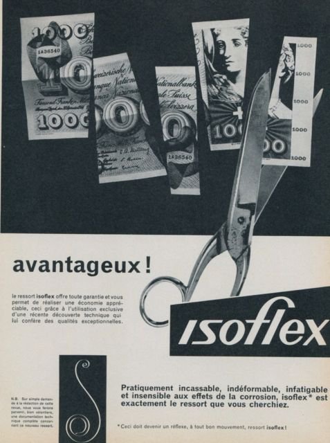 1958 Isoflex Company Switzerland Vintage 1958 Swiss Ad Suisse Advert Horlogerie Horology