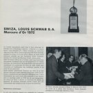 1972 Swiza Clock Company Louis Schwab S.A. Golden Mercury Vintage 1972 Swiss Magazine Article