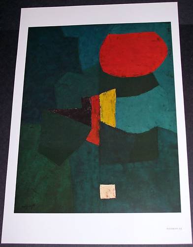 Serge Poliakoff Vert au Cercle Rouge Art Ad Advertisement