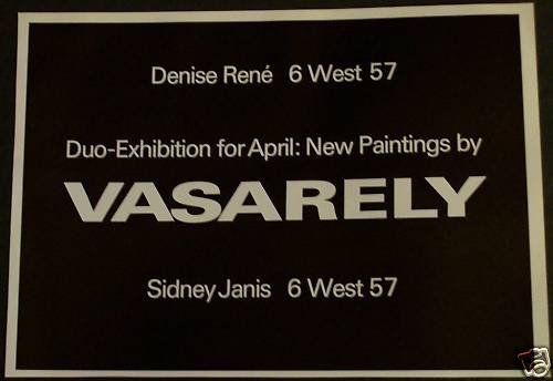 Vasarely Vintage 1972 Art Exhibition Ad Advert Advertisement