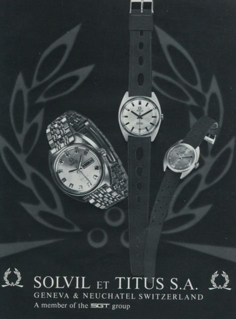 Solvil et Titus Watch Company Switzerland Vintage 1972 Swiss Ad Suisse Advert