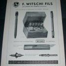 1956 F Witschi Fils Watch Parts Company 1956 Swiss Ad Suisse Advert Horlogerie Horology