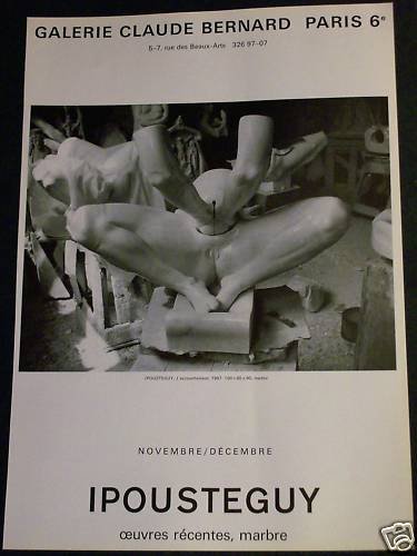 Ipousteguy Vintage 1968 Art Exhibition Ad Advert Galerie Claude Bernard, Paris