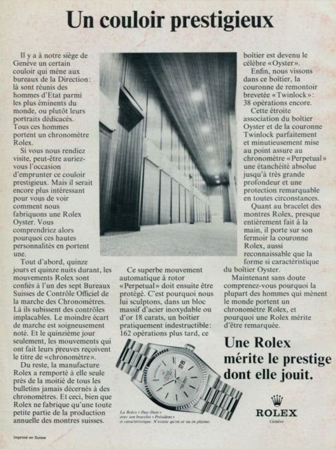 1971 Rolex Watch Company Switzerland Vintage 1971 Swiss Ad Suisse Advert Horology