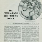 1950 Eterna Watch Company Vintage 1950 Swiss Magazine Article The Eterna Matic Self-Winding