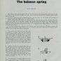1950 The Balance Spring by H. Jendritzki Vintage 1950 Swiss Magazine Article Horology