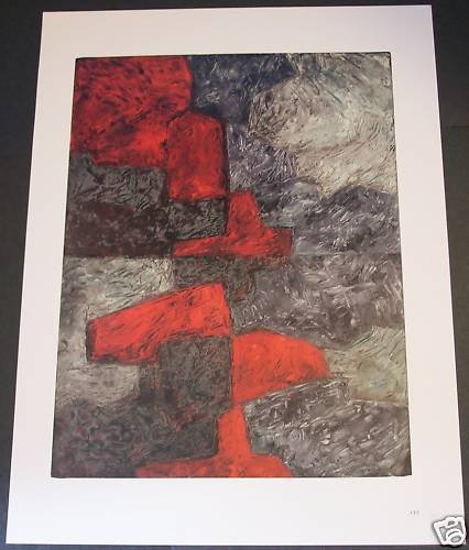 Serge Poliakoff Rouge et Verte Art Ad Advertisement