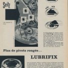 1958 Seitz Lubrifix Company Switzerland Vintage 1958 Swiss Ad Suisse Advert Horology