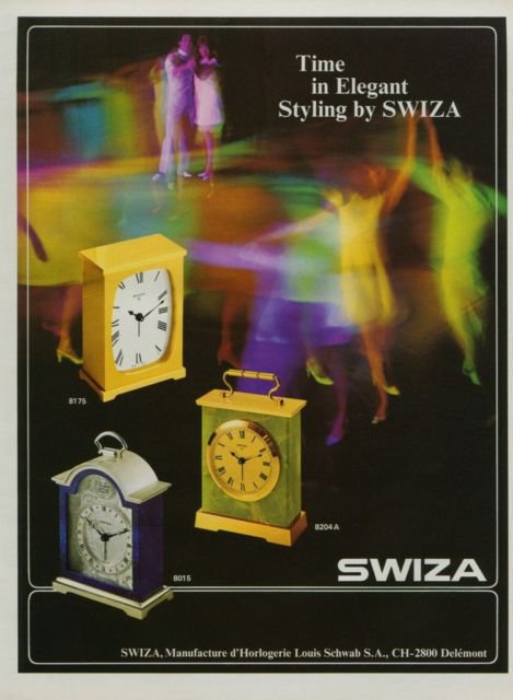 Swiza Clock Company Switzerland 1971 Swiss Ad Suisse Advert Horlogerie Horology