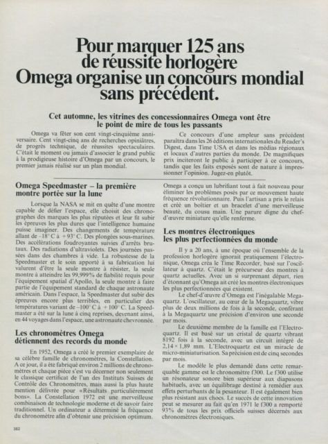 Omega Watch Company Switzerland Vintage 1972 Swiss Ad Suisse Advert Horlogerie
