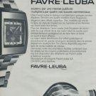 1972 Favre-Leuba Watch Company Sea Raider Advert Vintage 1972 Swiss Ad Suisse Advert