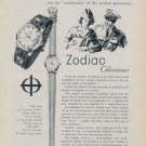 1958 Zodiac Watch Company Swiss Federal Railways Vintage 1958 Swiss Ad Suisse Advert