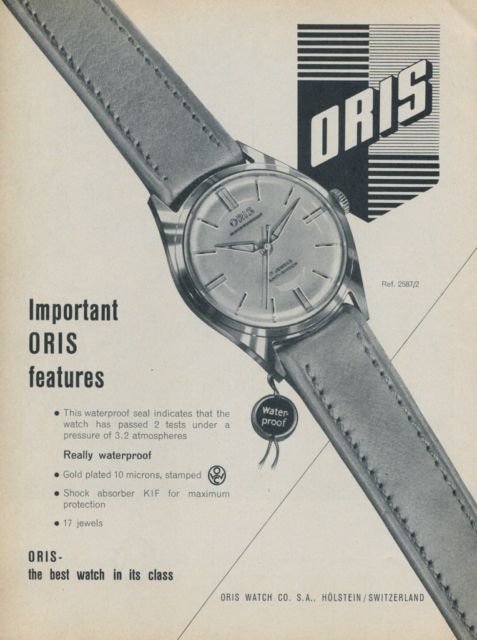 1959 Oris Watch Company Holstein Switzerland 1959 Swiss Ad Suisse ...