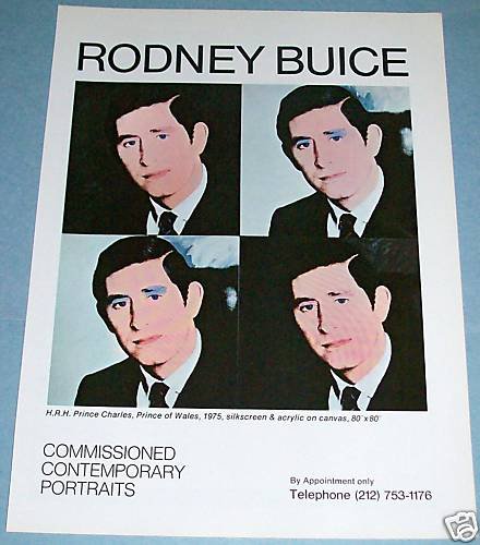 1976 Rodney Buice H.R.H. Prince Charles Vintage 1976 Art Ad Advert Advertisement