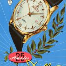 1957 Delbana Watch Company 25th Anniversary 1957 Swiss Ad Suisse Advert Switzerland