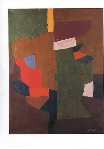 Serge Poliakoff Composition Abstraite (1953) Art Ad Advertisement