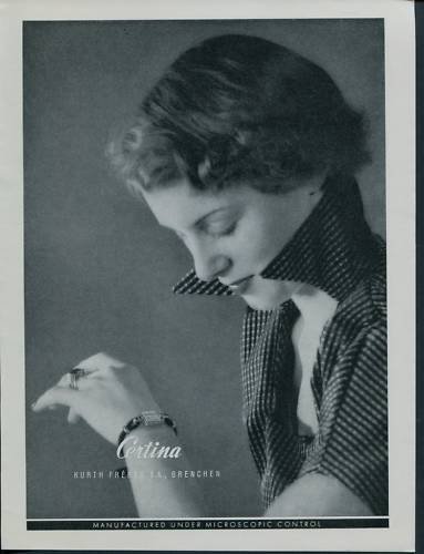 Certina Watch Company 1950 Swiss Ad Switzerland Suisse Advert Horology