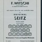 1950 F. Witschi Watch Tools Parts Company 1950 Swiss Ad Suisse Advert Horology 1950 F. Witschi Watch Tools Parts Company 1950 Swiss Ad Suisse Advert Horology