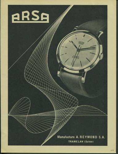 Arsa Watch Company 1957 Swiss Ad Tramelan Switzerland Suisse Horlogerie Advert
