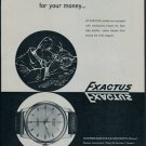 Exactus Watch Company 1957 Swiss Ad Neuchatel Switzerland Suisse Advert Horology