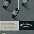 1957 Favre-Leuba Watch Company Switzerland Vintage 1957 Swiss Ad Suisse Advert