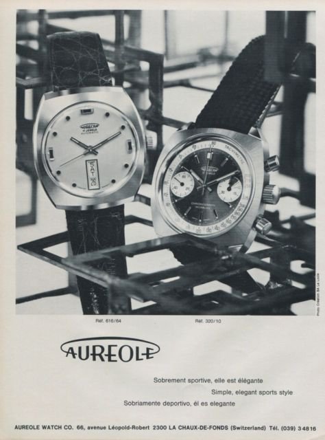 Aureole Swiss Mystery Dial Wrist Watch CA1960s: ashlandwatches.com