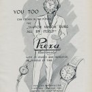1955 Prexa Watch Company Switzerland Vintage 1955 Swiss Ad Suisse Advert Horology