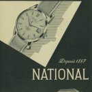 1957 National Watch Company La Chaux-de-Fonds Switzerland Vintage 1957 Swiss Ad Suisse Advert