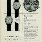 Certina Watch Company Switzerland Vintage 1956 Swiss Ad Suisse Advert