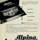 Alpina Watch Company Bienne Switzerland 1956 Swiss Ad Suisse Horlogerie