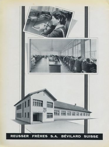 1955 Reusser Watch Company Switzerland Vintage 1955 Swiss Ad Suisse Advert Horology
