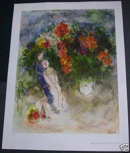 Marc Chagall Reverie D'Amoureux Art Ad Advertisement