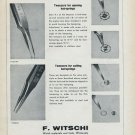 1955 F. Witschi Company Watch Tools Supplier Switzerland Vintage 1955 Swiss Ad Suisse Advert