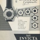 1955 Invicta Watch Company Switzerland Vintage 1955 Swiss Ad Suisse Advert
