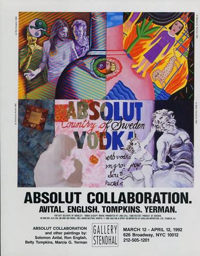 Absolut Collaboration Ron English Betty Tompkins Solomon Avital Marcia G. Yerman Absolut Vodka Ad