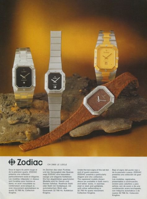 1977 Zodiac Watch Company Switzerland 1977 Swiss Ad Suisse Advert Horlogerie Horology