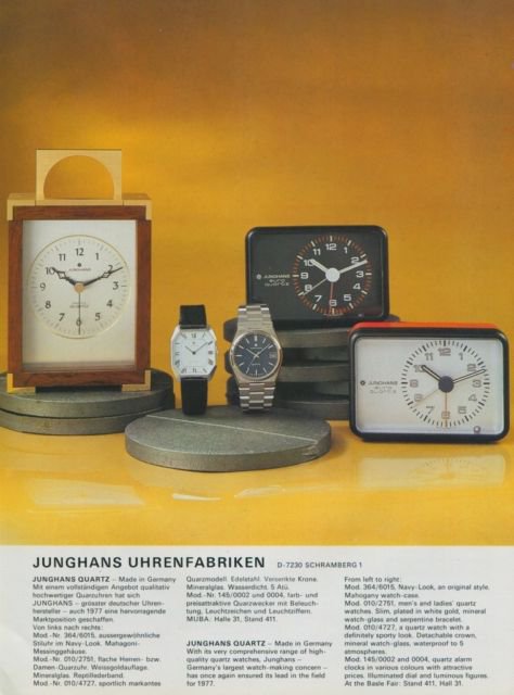 1977 Junghans Clock Company Schramberg Germany Vintage 1977 Swiss Ad Suisse Advert Horlogerie