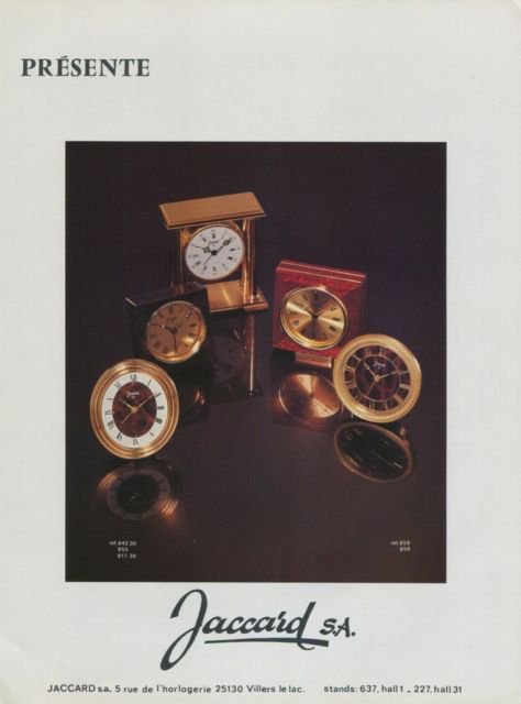 1977 Jaccard Clock Company France Vintage 1977 Swiss Ad Suisse Advert Horology Horlogerie