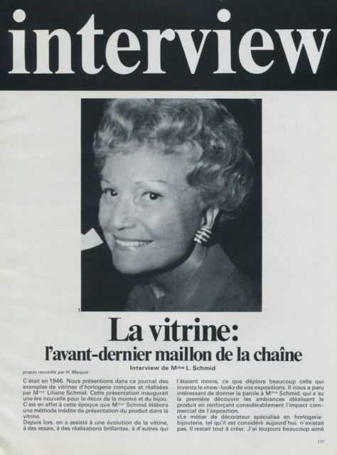 Interview of Liliane Schmid 1977 Swiss Magazine Article Rolex Watch Company Horology