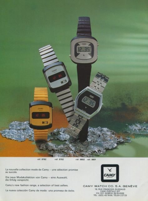 Camy Watch Company Switzerland Vintage 1977 Swiss Ad Suisse Advert Horlogerie