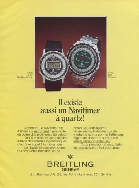 Breitling Watch Company Navitimer Vintage 1977 Swiss Ad Suisse Advert Horology