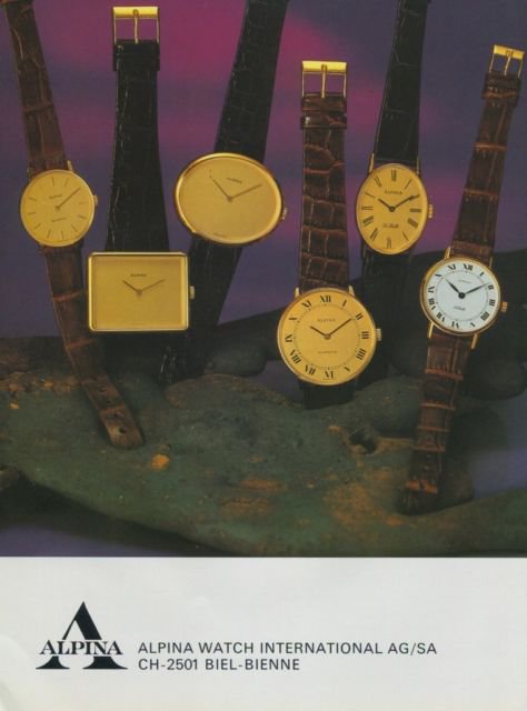 Alpina Watch Company Switzerland Vintage 1977 Swiss Ad Suisse Advert Horlogerie