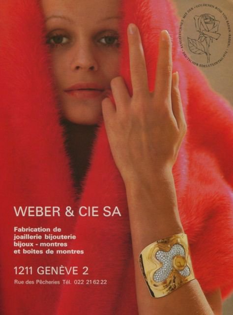 1972 Weber & Cie Watch Company Switzerland Vintage 1972 Swiss Ad Suisse Advert