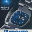 1973 Pronto Watch Company Switzerland Vintage 1973 Swiss Ad Suisse Advert Horology